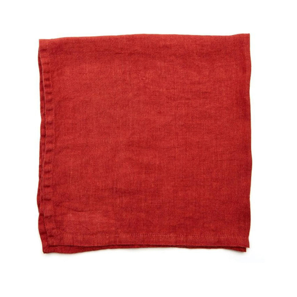 DEBORAH RHODES Poppy Washed Linen Napkin