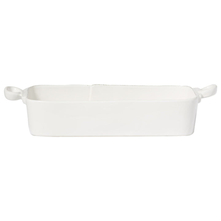 VIETRI LASTRA WHITE RECTANGULAR BAKER
