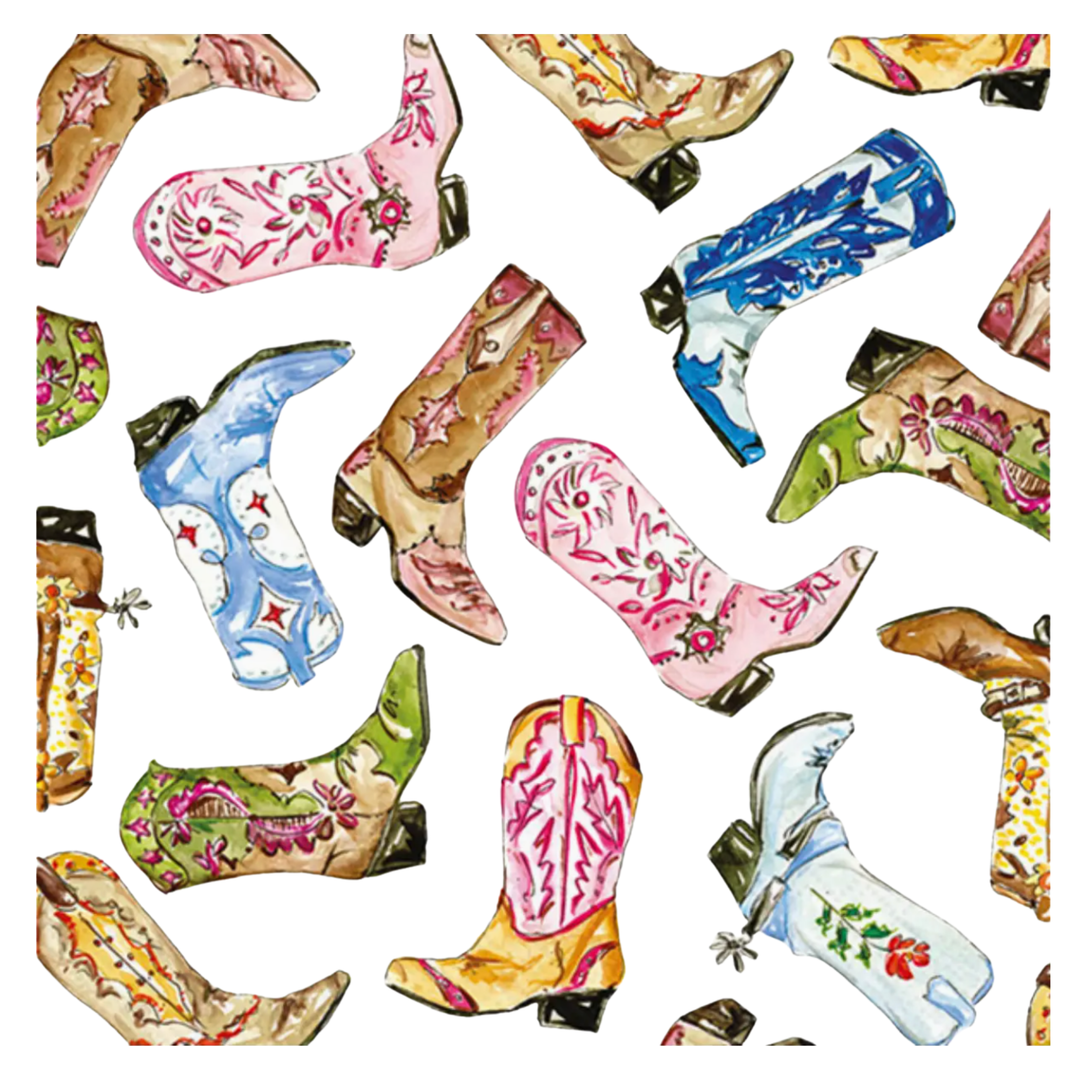 BOSTON INTERNATIONAL Boot Scootin Paper Cocktail Napkins Default Title