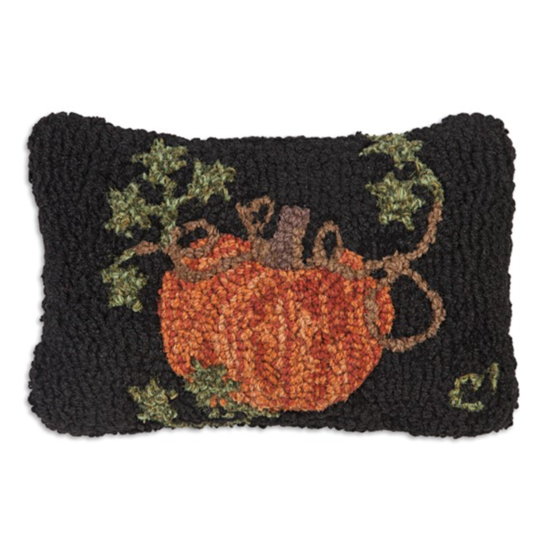 CHANDLER 4 CORNERS Pumpkin Hand Hooked Wool Pillow Default Title