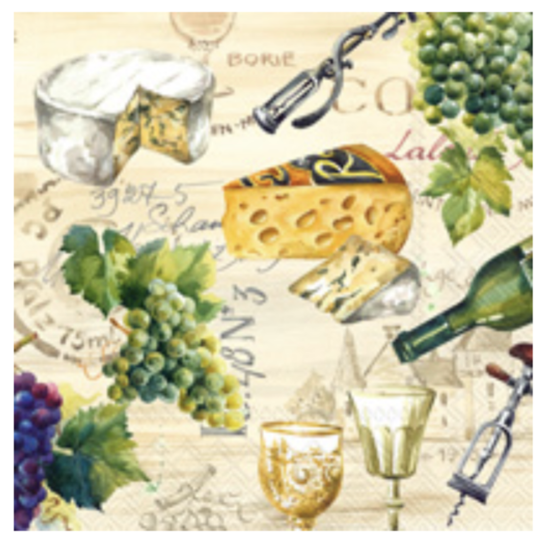 BOSTON INTERNATIONAL Wein Cream Cocktail Napkin