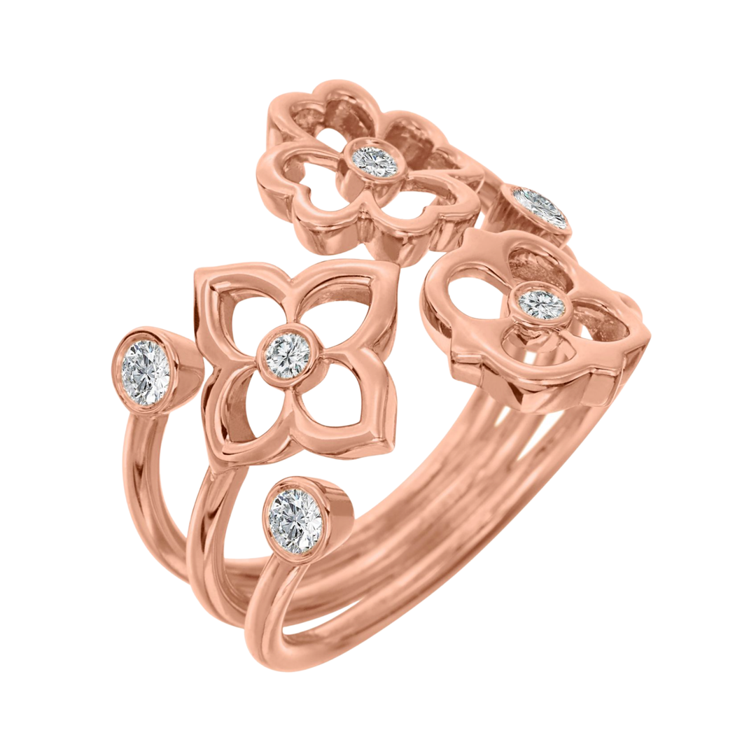 GUMUCHIAN 18K Rose Gold Mini Multi Motif Ring With Diamonds Default Title