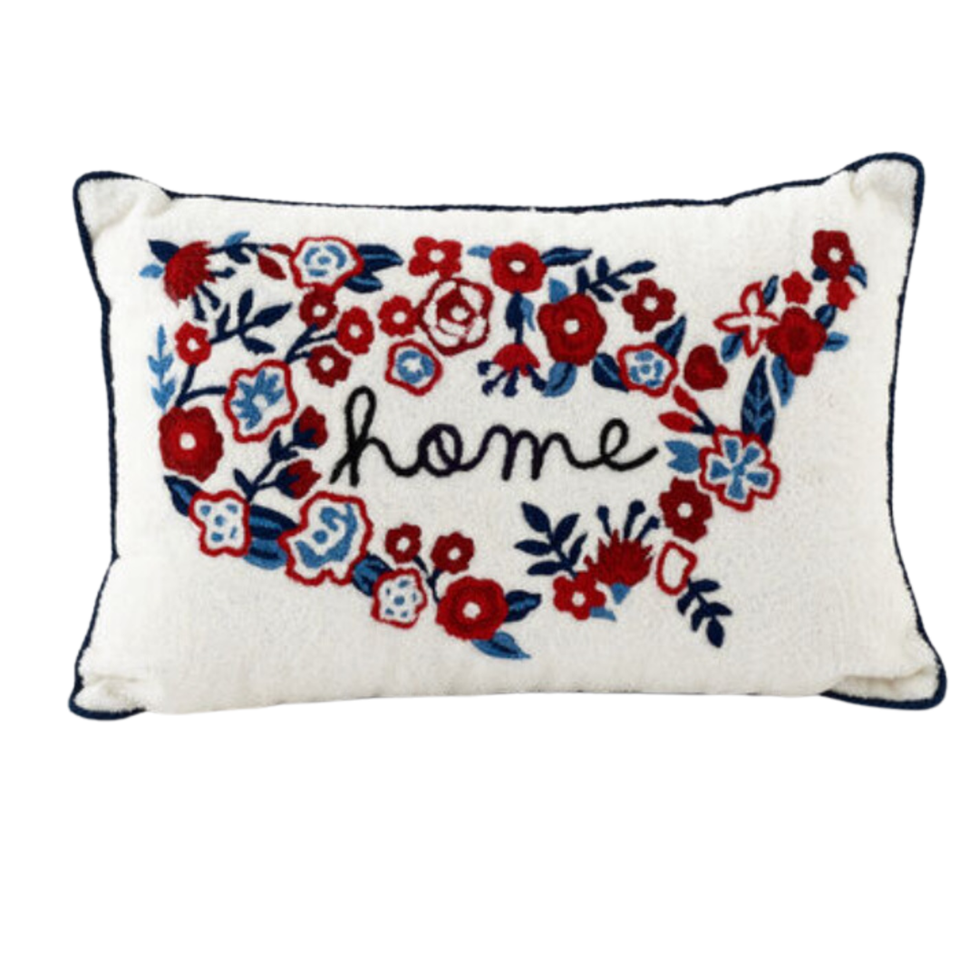 180 DEGREES Home Sweet Home Embroidered Pillow
