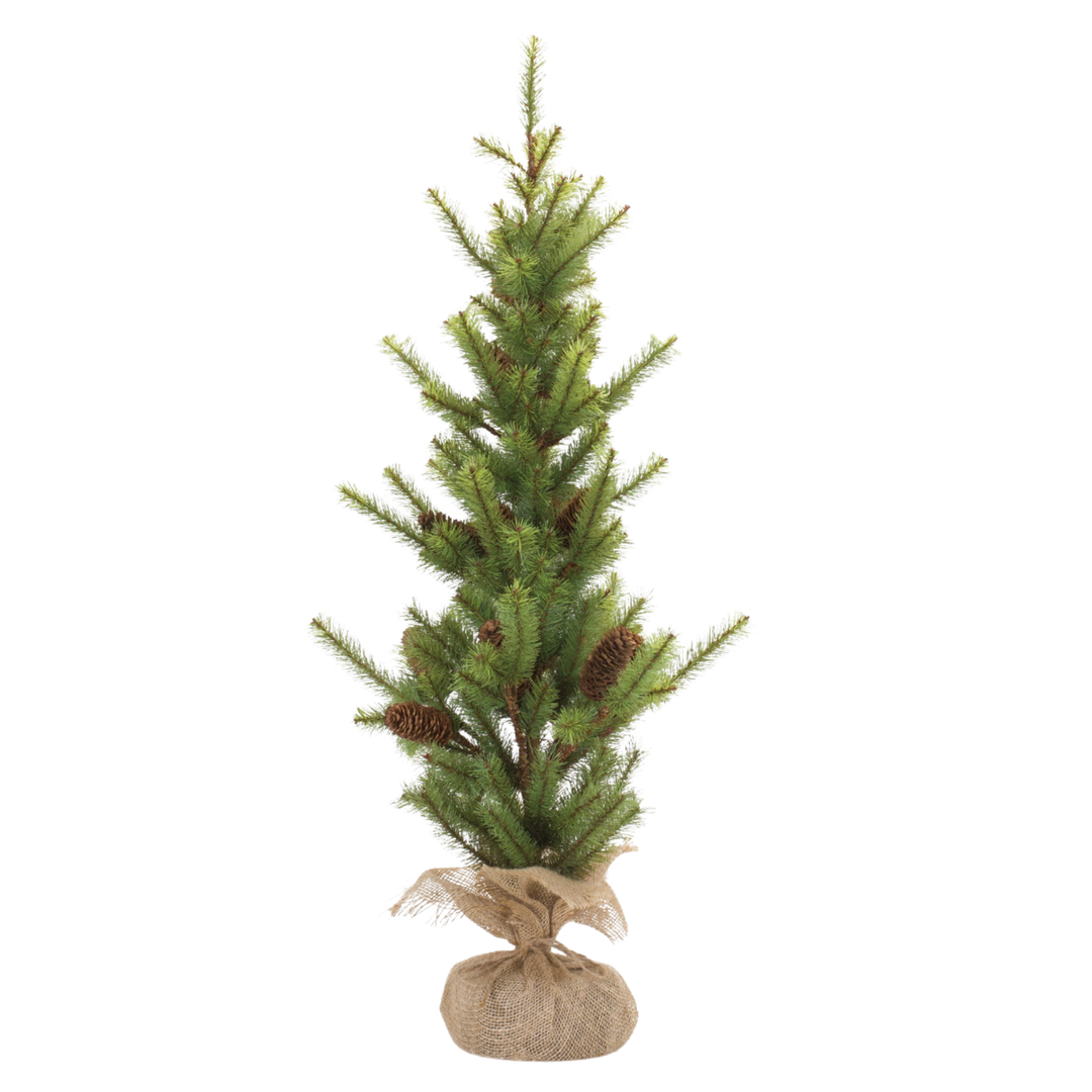 MELROSE Pine Tree With Burlap Wrapped Base