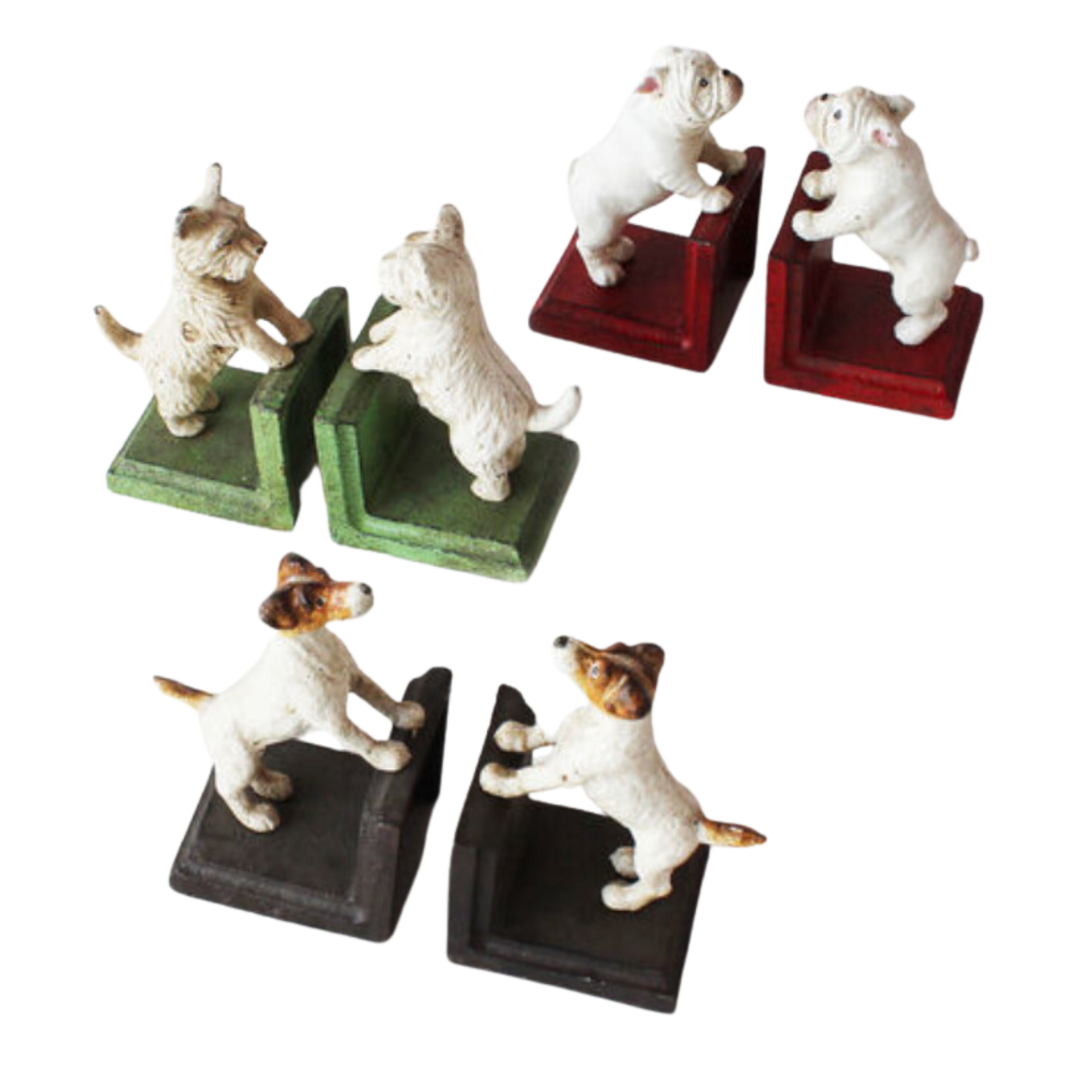 180 DEGREES Individually Sold Cast Iron Dog Bookends