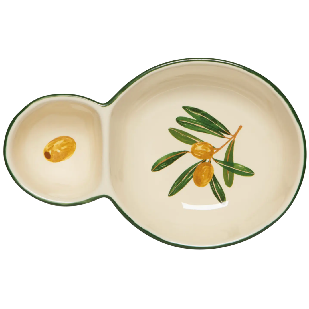 NOW DESIGNS Divided Olive Dish