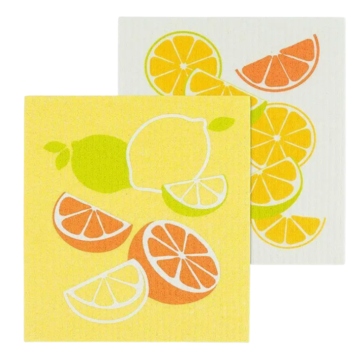 ABBOTT Orange And Lemon Motif Dishcloths