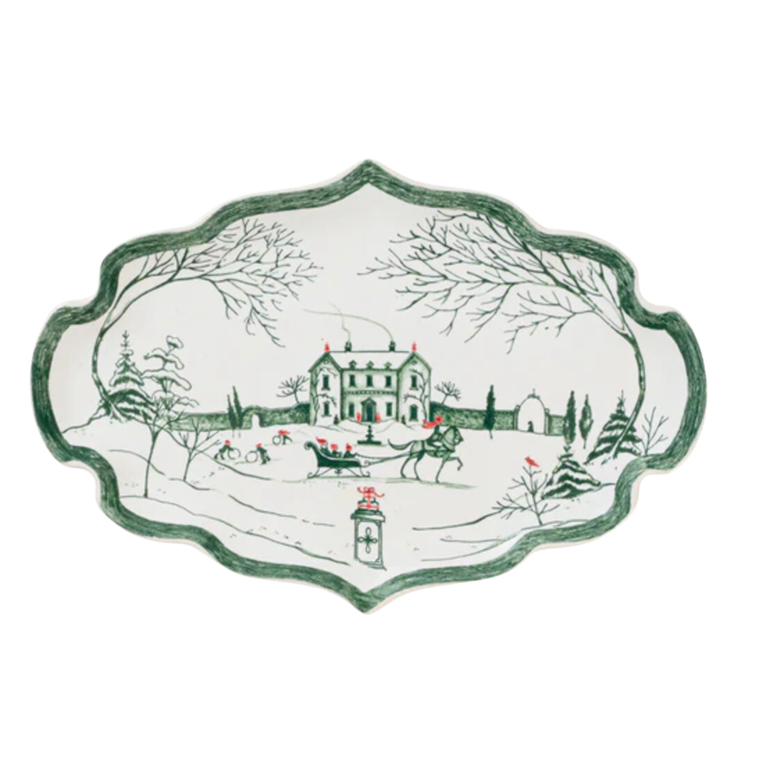 JULISKA Country Estate Evergreen Winter Frolic Tray Default Title