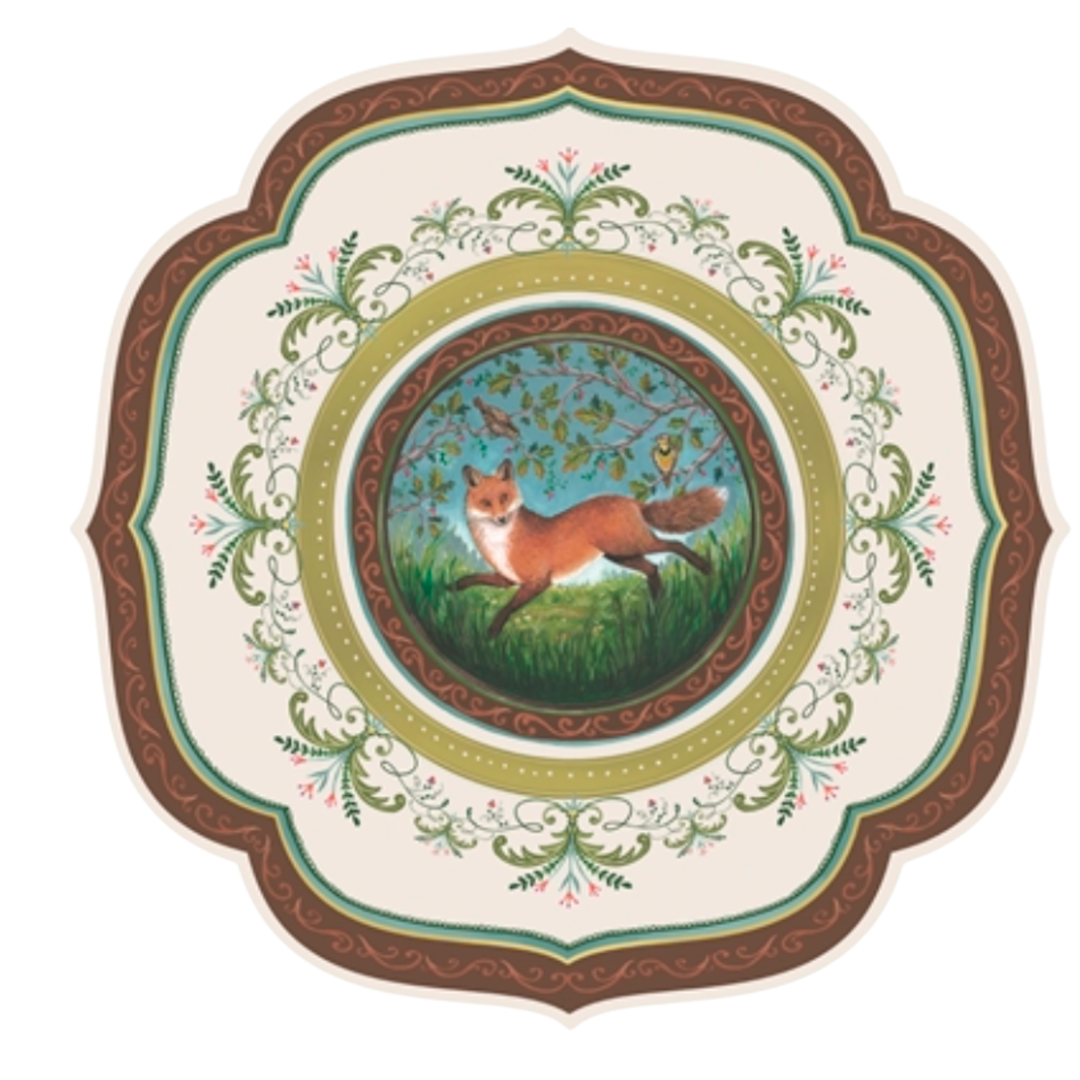 HESTER & COOK Fanciful Fox China Placemats Default Title