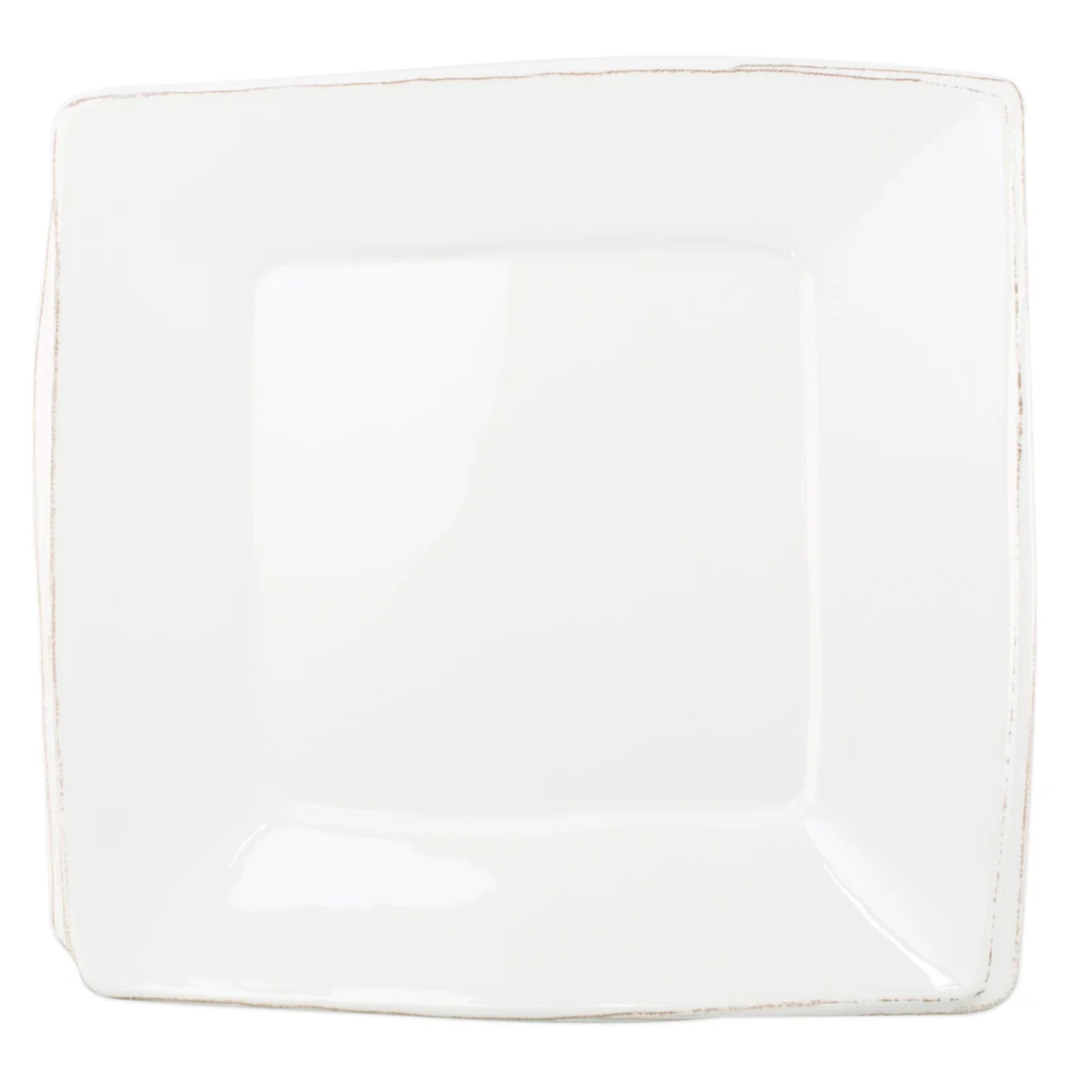 VIETRI Melamine Lastra White Square Platter