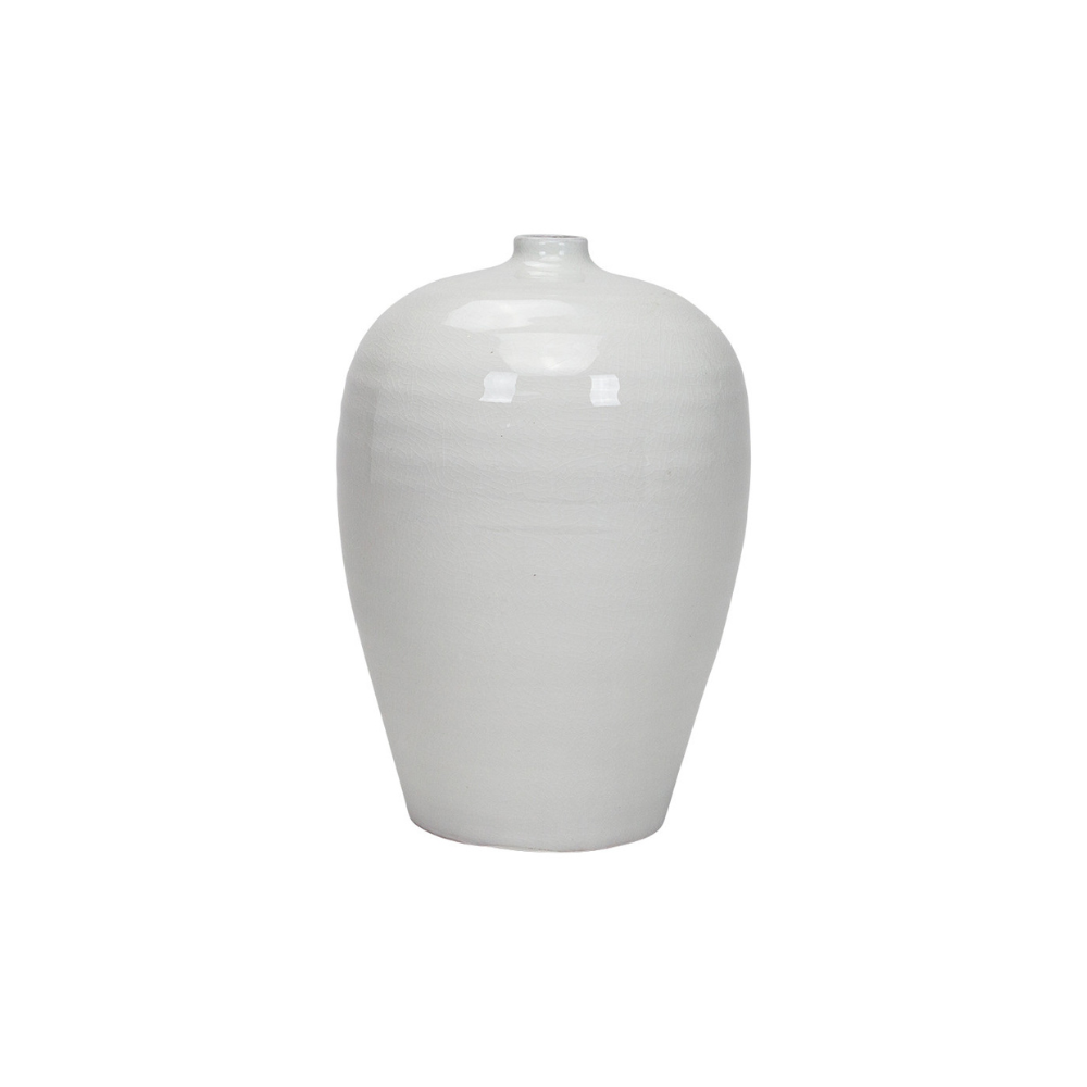 THE IMPORT COLLECTION White Geo Medium Vase Default Title