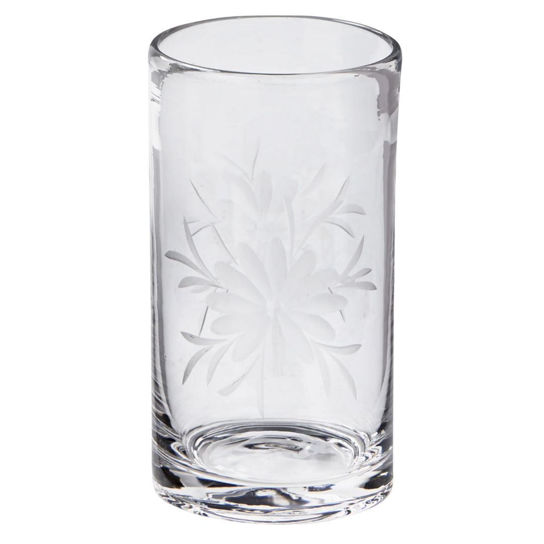 TAG Fleur Etched Glass Tumbler Default Title