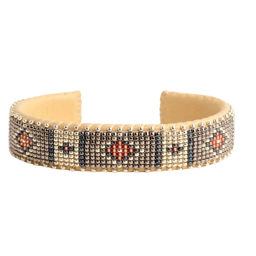 ETKIE Mattie Small Glass Bead Cuff Bracelet Default Title