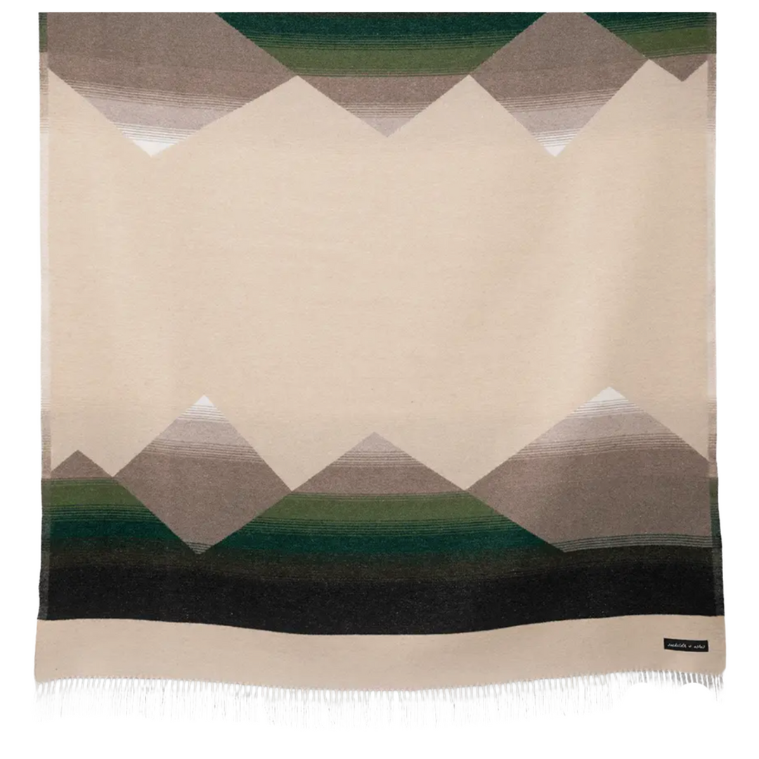 SACKCLOTH AND ASHES Mountain Timber Recycled Wool Throw Blanket Default Title