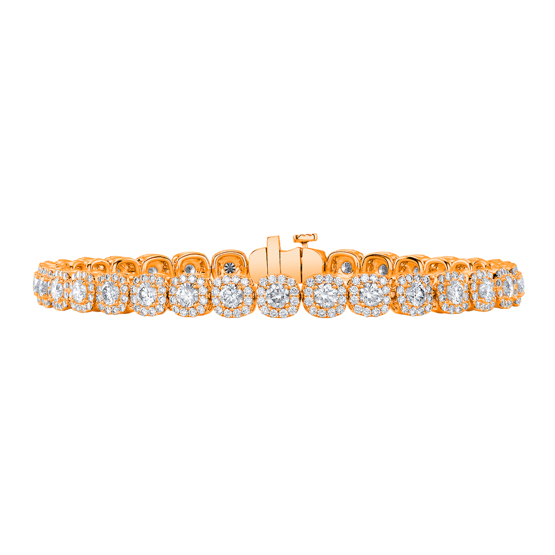 BELLE SHOPS DIAMONDS Belle Shops Diamonds 18K Rose Gold Straight Line Tennis Bracelet Default Title