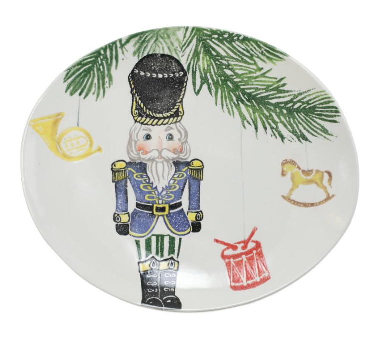 VIETRI Nutcracker Medium Oval Platter Default Title