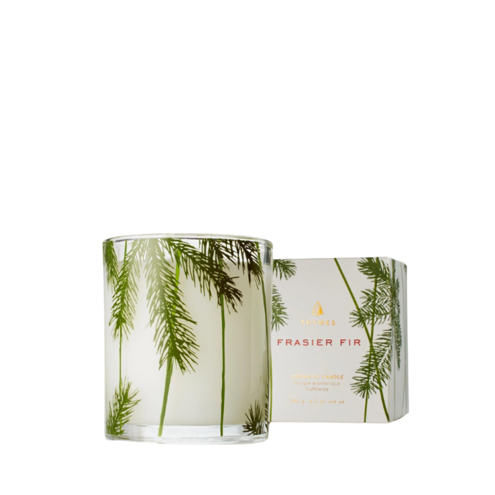 THYMES Fraizer Fir Candle With Pine Needle Design