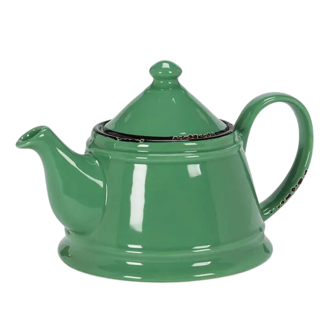 ABBOTT Forest Green Enamel Tea Pot