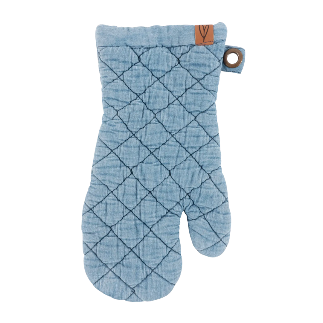 KAF HOME Ayesha Curry Blue Denim Oven Mitt - Set of 2