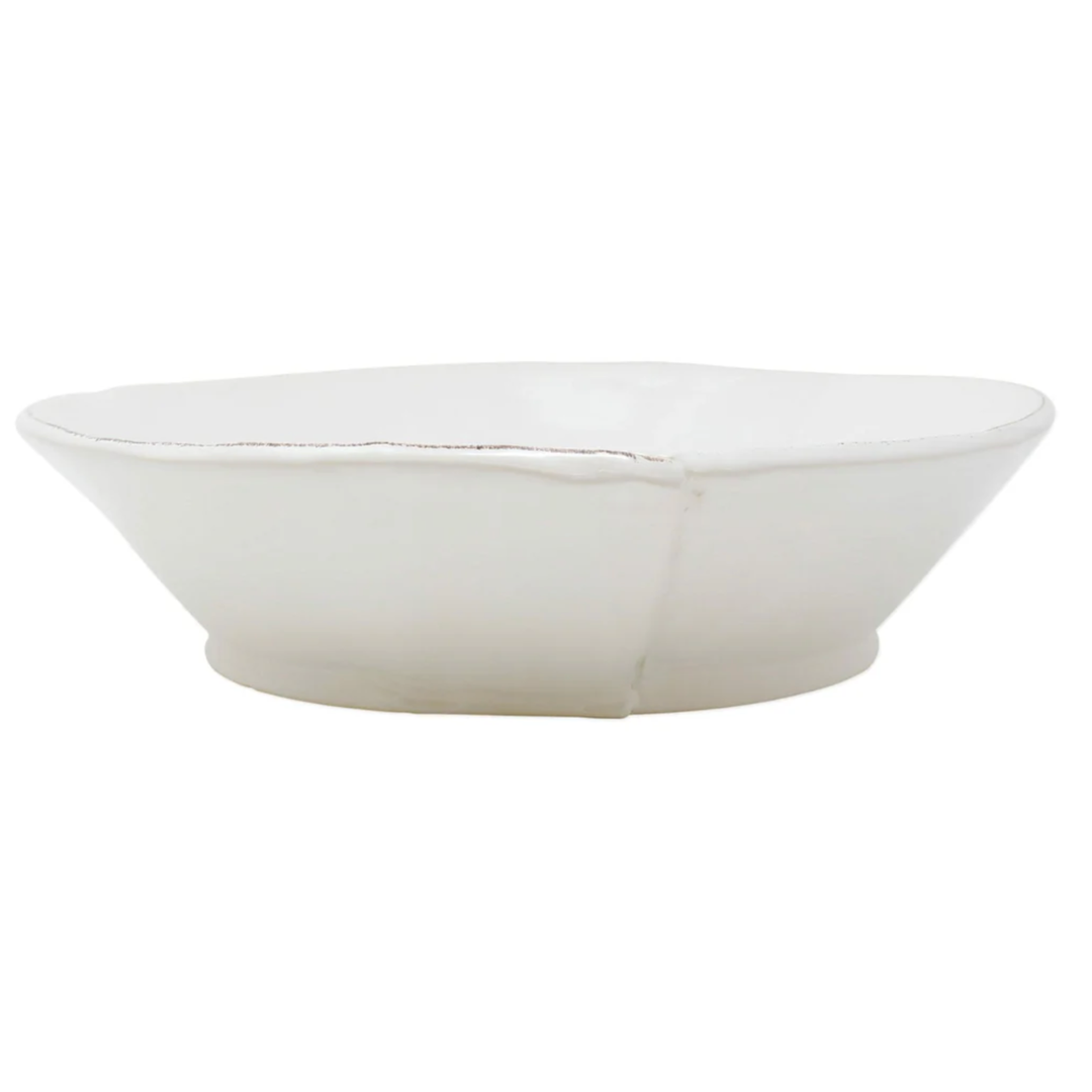 VIETRI Melamine Large Lastra While Shallow Serving Bowl