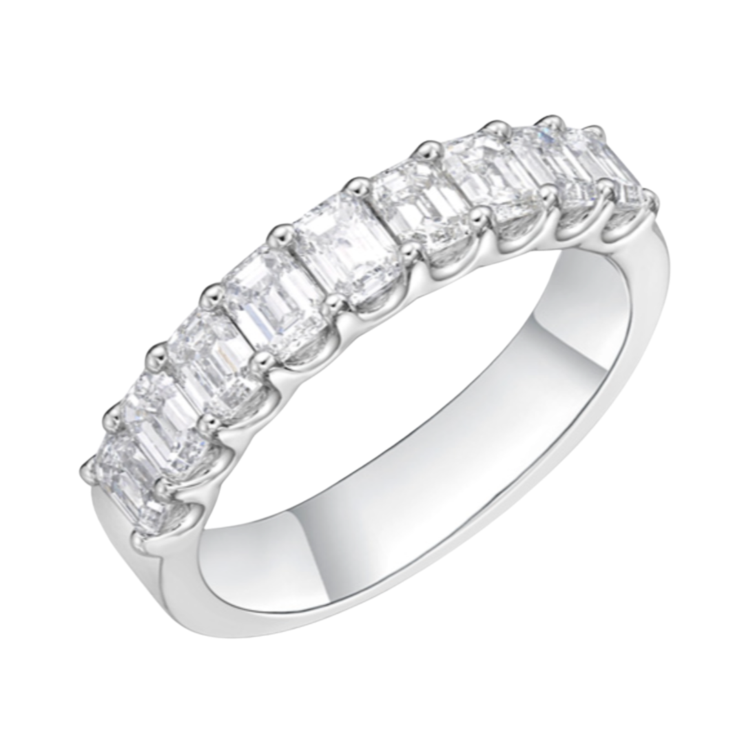 MEMOIRE Geo Arts Ring With Emerald Cut Diamonds Default Title