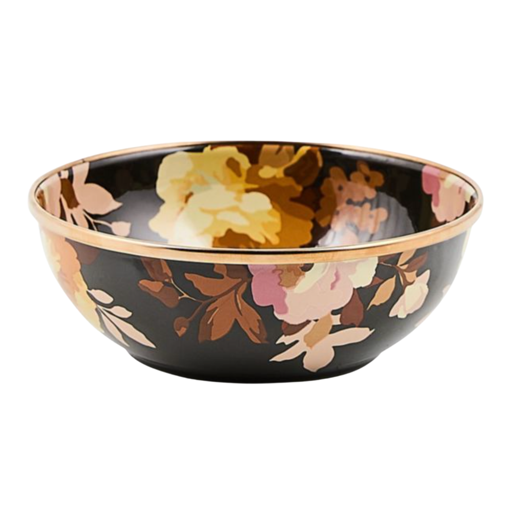 MACKENZIE CHILDS Wild Rose Brown Everyday Bowl Default Title