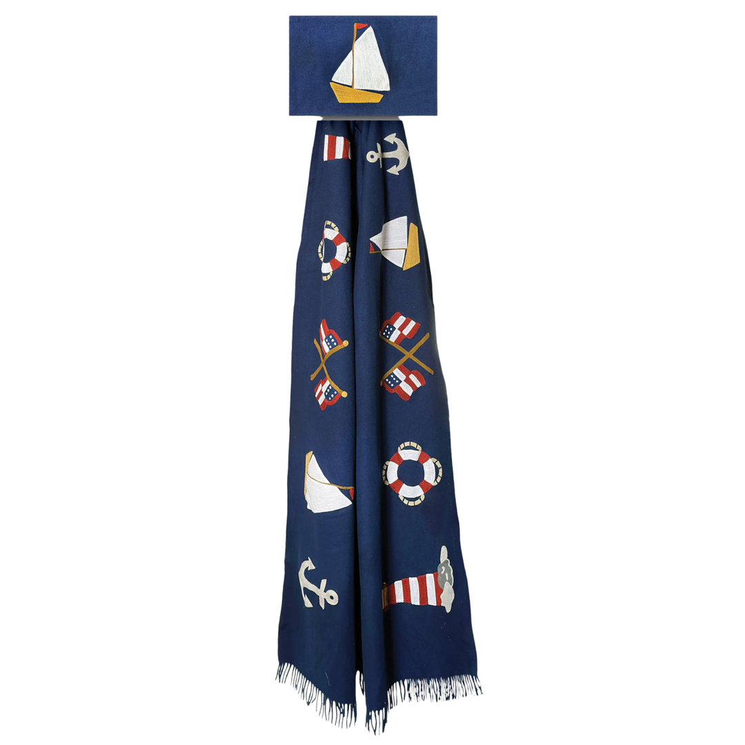 CHANDLER 4 CORNERS Nautical Wool Blanket