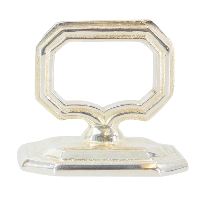 HESTER & COOK Silver Napkin Ring With Place Card Holder Default Title