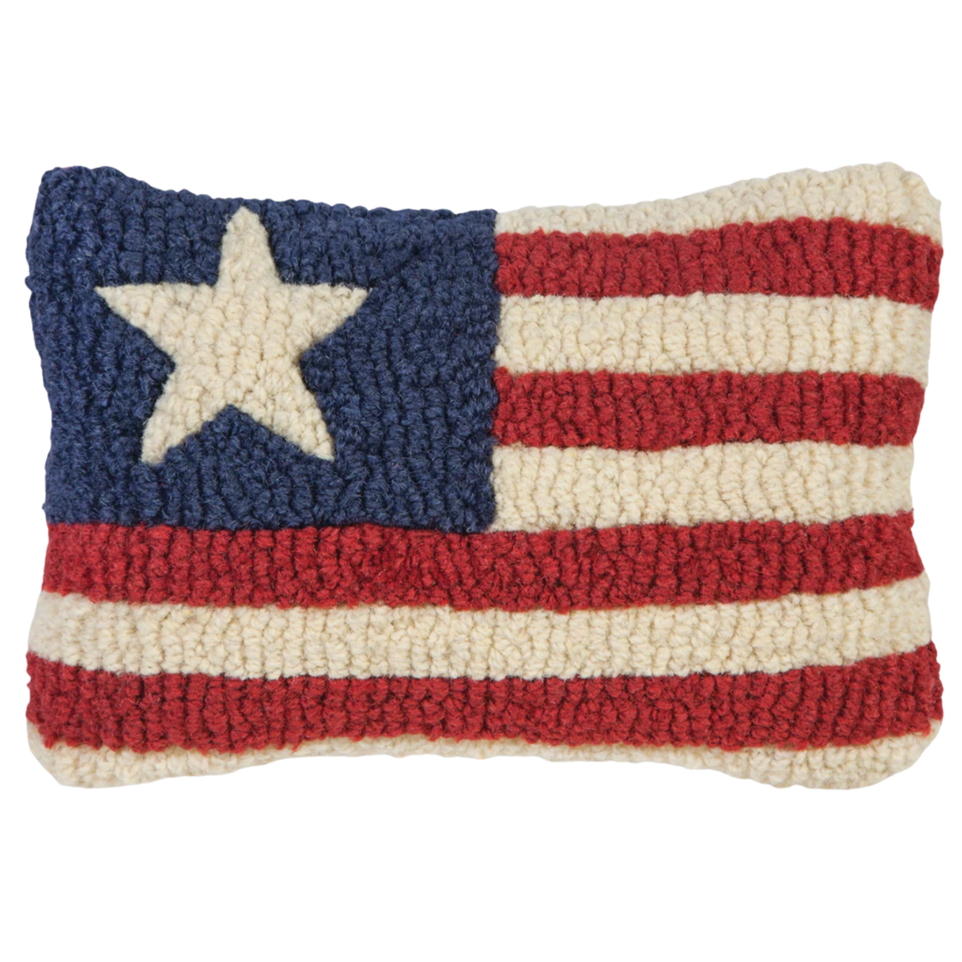 CHANDLER 4 CORNERS Star With Stripes Hand Hooked Pillow Default Title