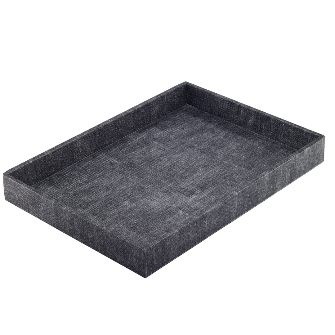 BODRUM Tray Luster Smoke Retangle