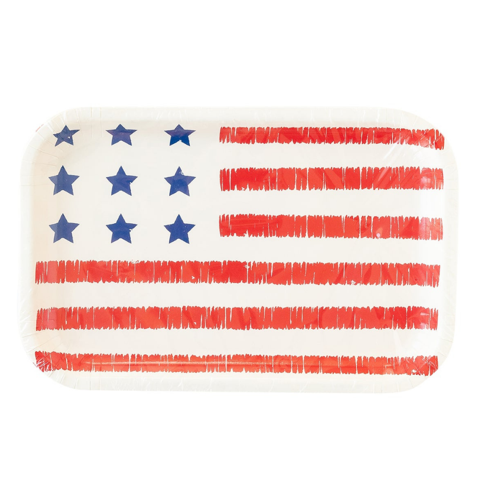 MY MIND'S EYE American Flag Paper Plates Default Title