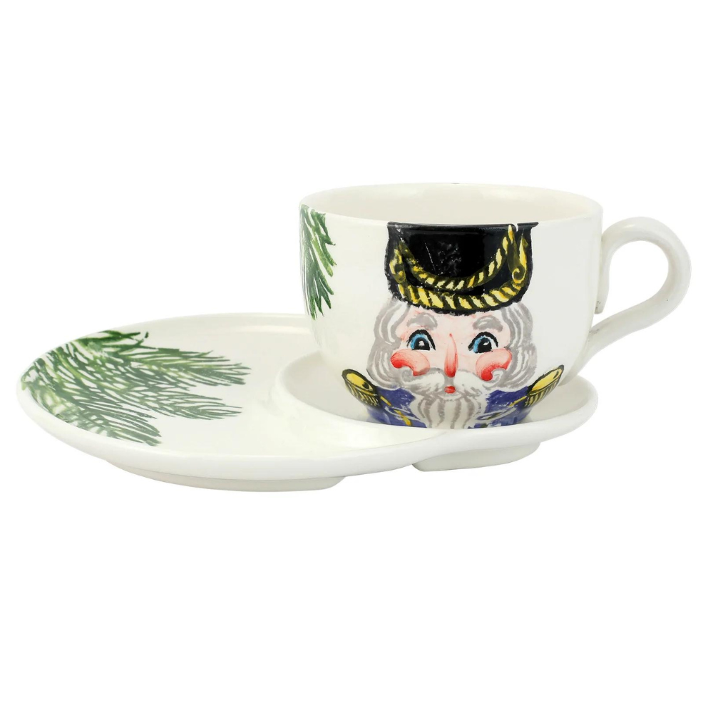 VIETRI Nutcracker Jumbo Cup With Snack Tray Default Title