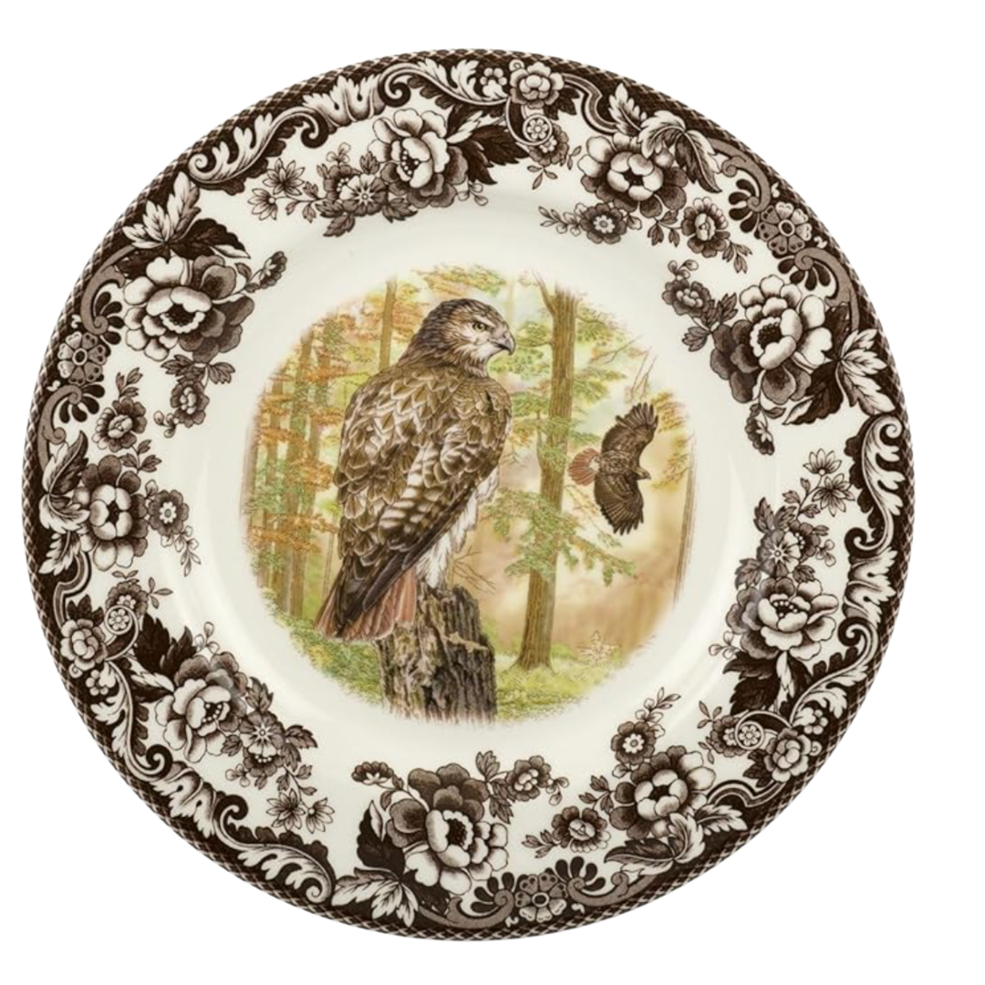 SPODE Woodlands Birds Of Pray Hawk Dinner Plate Default Title
