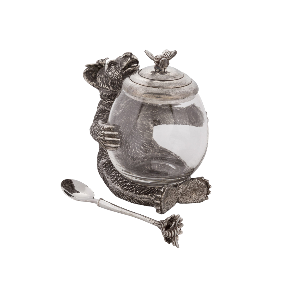VAGABOND HOUSE Pewter Bear Honey Pot Default Title