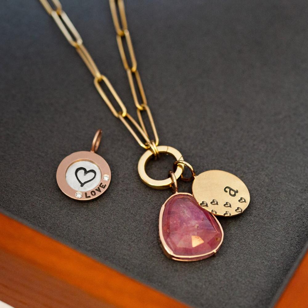 HEATHER B. MOORE Hinge - Clip Style Yellow Gold Small Round