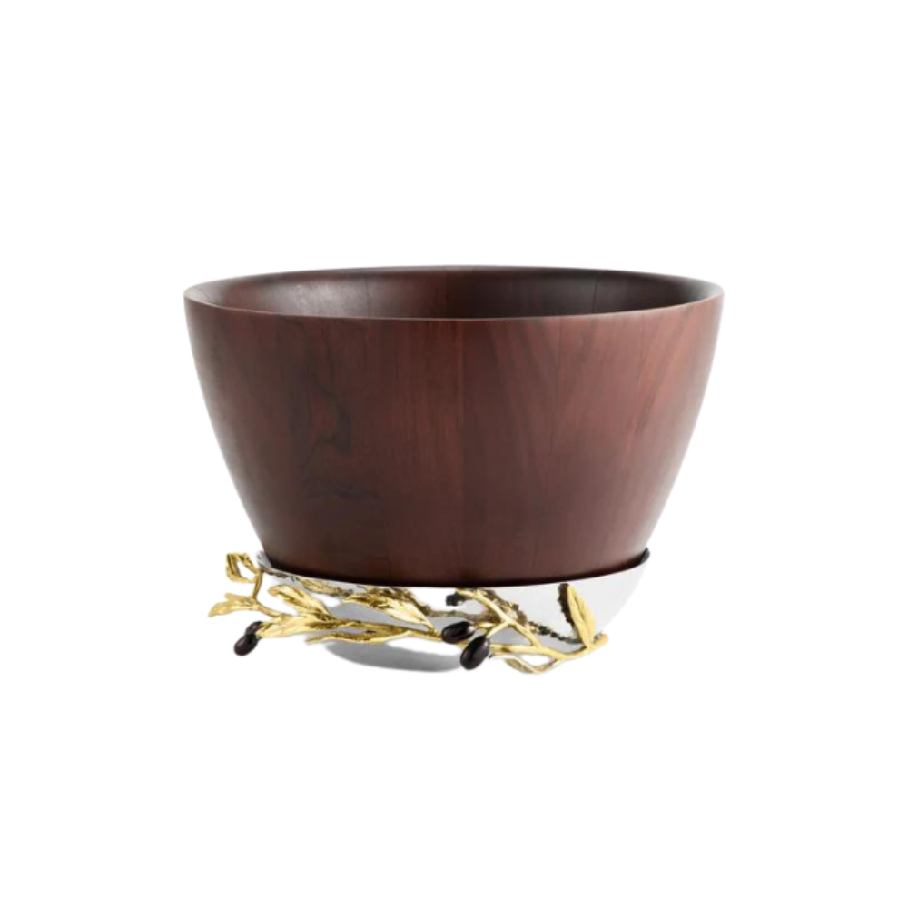 MICHAEL ARAM OLIVE BRANCH BOWL WITH WOOD BOWL INSERT