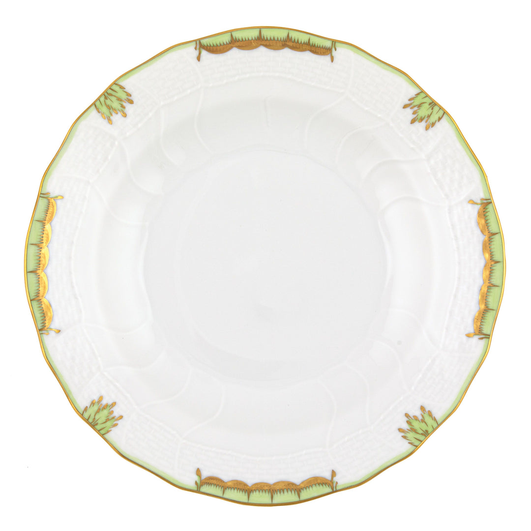 HEREND PRINCESS VICTORIA GREEN DESSERT PLATE