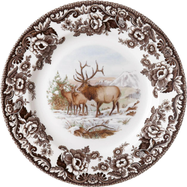 SPODE WOODLAND ELK DINNER PLATE