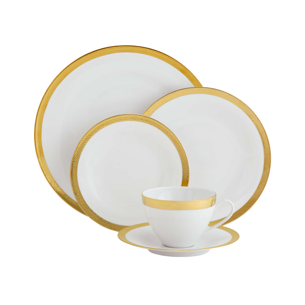 MICHAEL ARAM GOLDSMITH DINNERWARE 5PC PLACESETTING