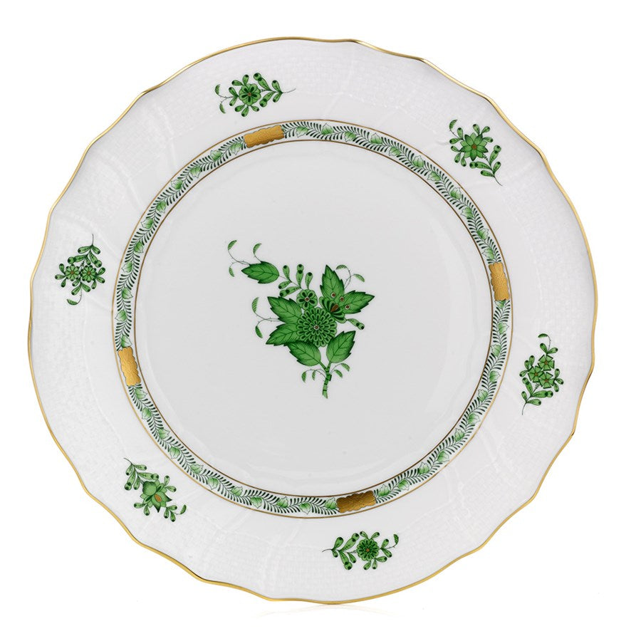 HEREND Chinese Bouquet Green Salad Plate