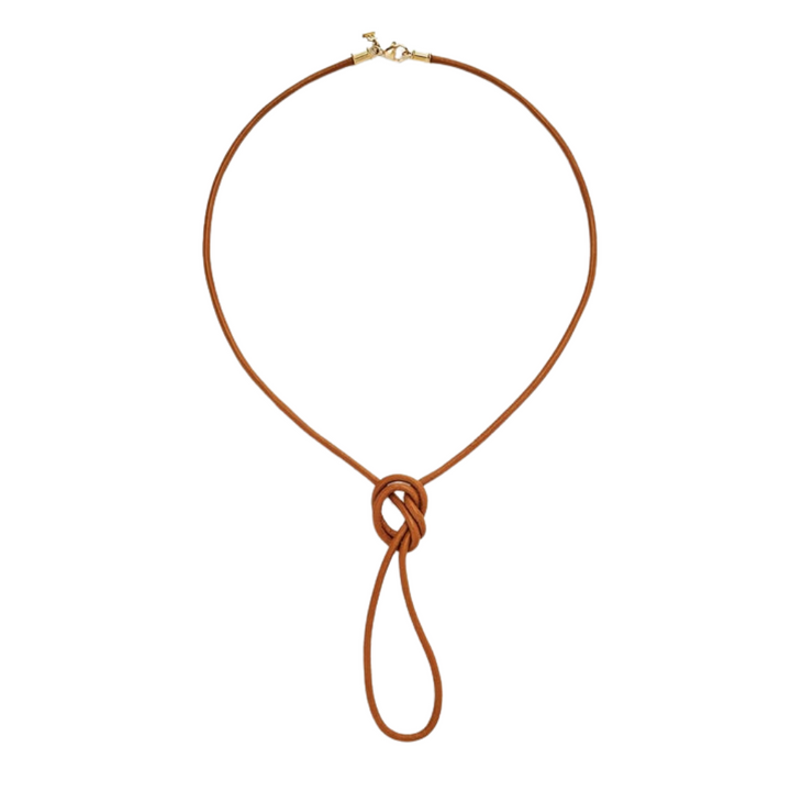 TEMPLE ST CLAIR 18K Yellow Gold Natural Leather Cord