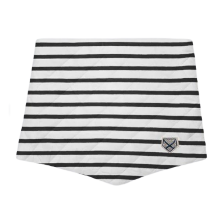 POWDER PUFF COLLECTION BASIC NECKWARMER BLACK WHITE STRIPE