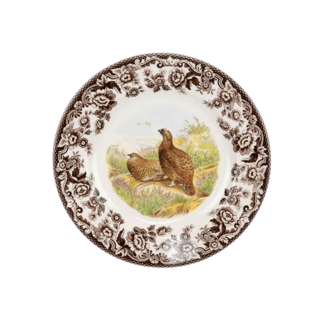 SPODE INDIVIDUALLY SOLD WOODLAND BIRD CANAPE PLATES