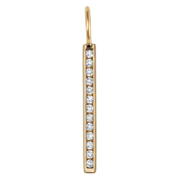 HEATHER B. MOORE Channel Set Medium Bar Necklace