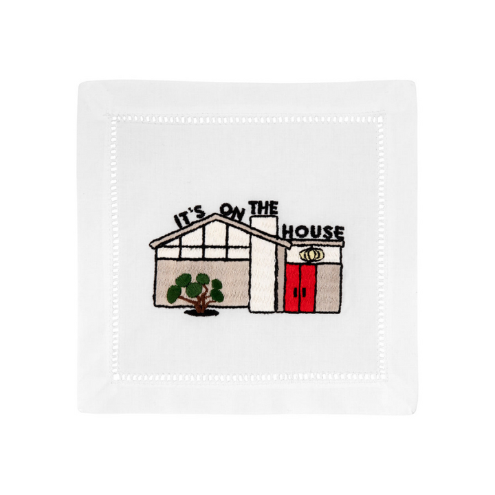 AUGUST MORGAN IT'S ON THE HOUSE COCKTAIL NAPKINS