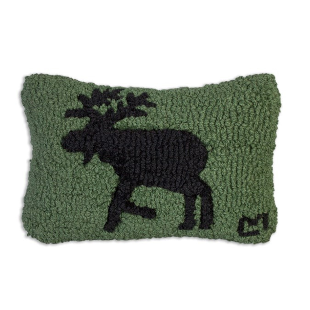 CHANDLER 4 CORNERS MOOSE ON THE MOVE HAND-HOOK PILLOW