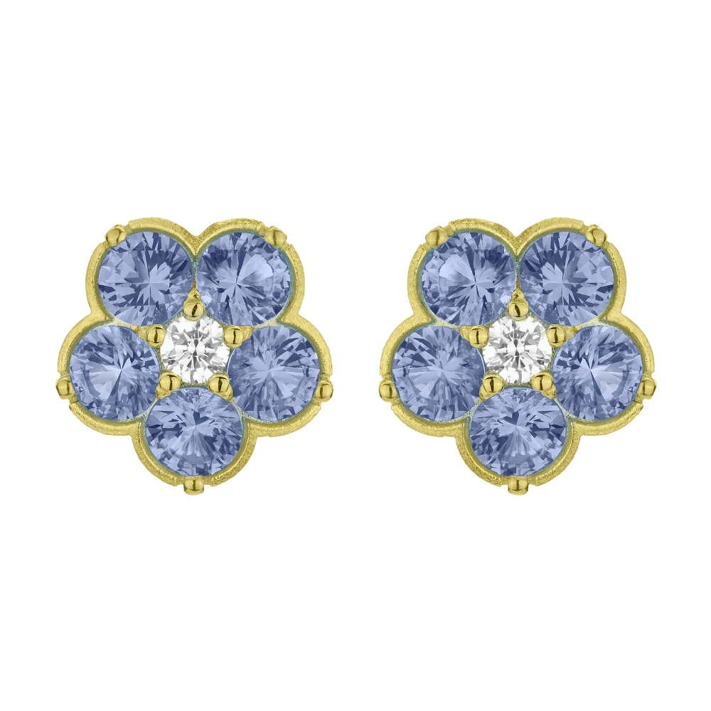 PAUL MORELLI 18K YELLOW GOLD WILD CHILD STUD EARRINGS