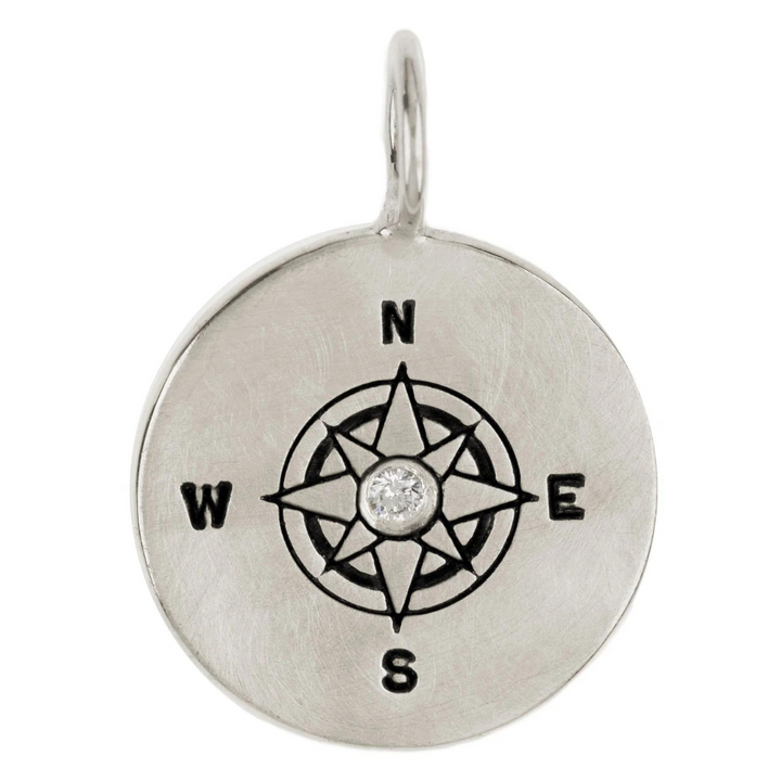 HEATHER B. MOORE COMPASS ROUND CHARM