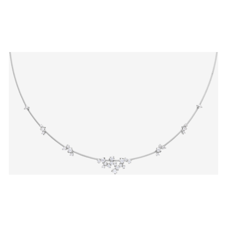 PAUL MORELLI WHITE GOLD SINGLE UNITY CONFETTI NECKLACE