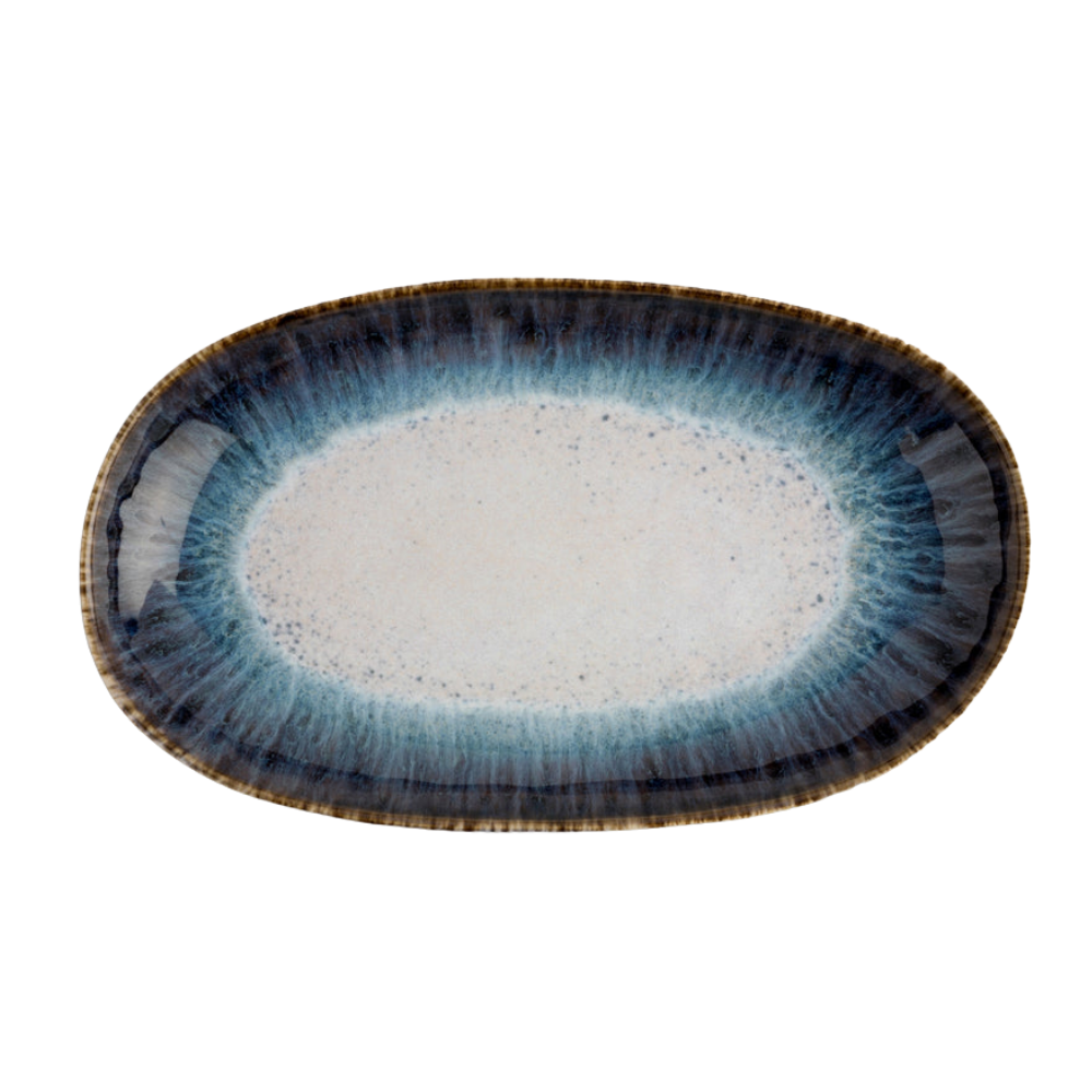CARMEL CERAMICA Cypress Grove Oval Tray